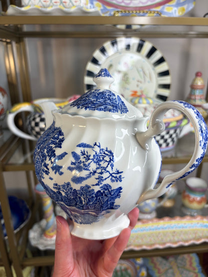 Lovely Johnson Bros. Cotswold Blue teapot!