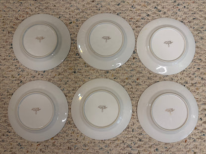 Lovely Fitz and Floyd crane plates set of 6!
