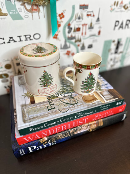 Spode Christmas Tree Sentiments Mug with Keepsake Gift Tin | “Christmas is Love with All the Trimmings”