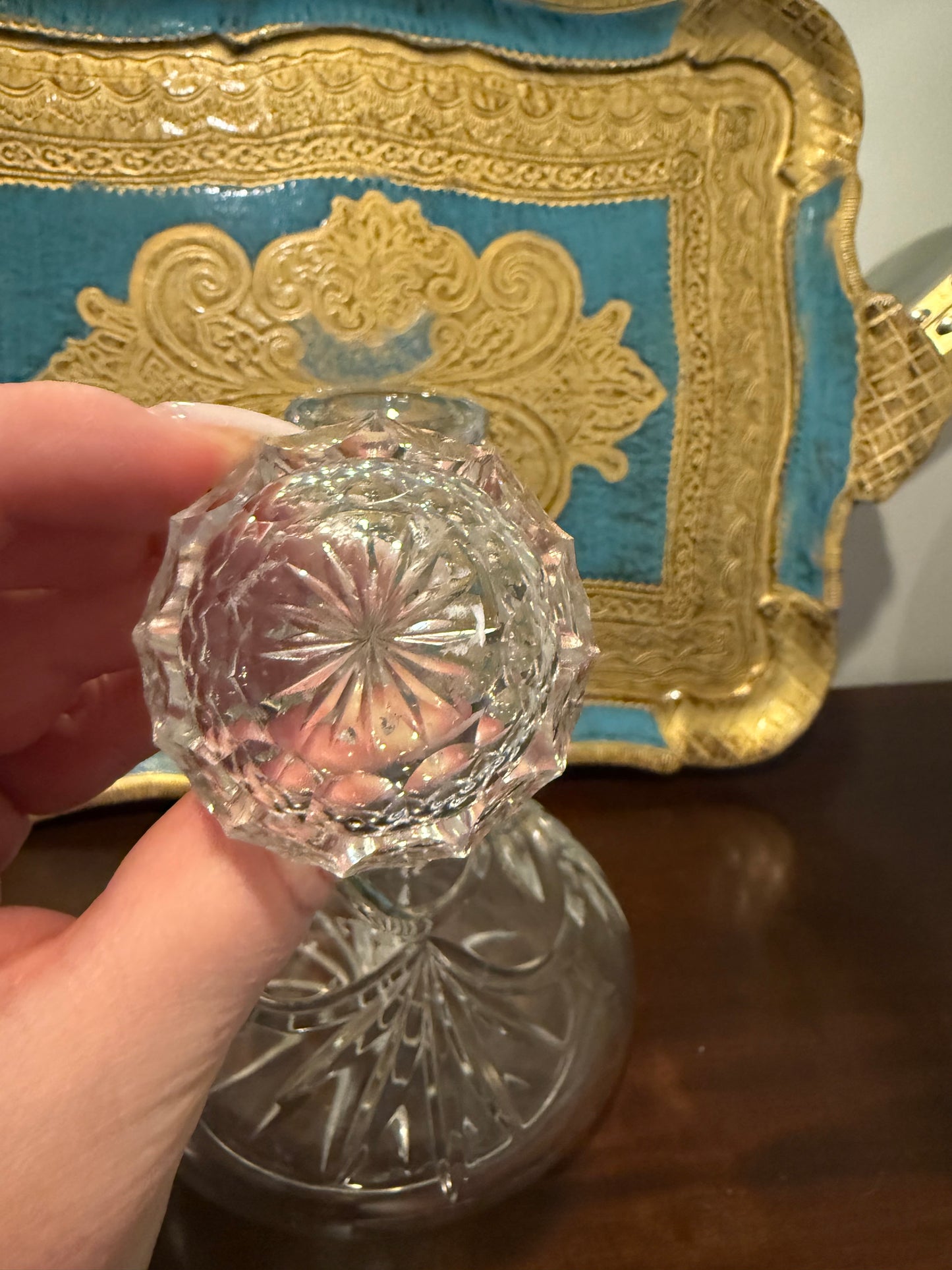 Live 12/2 Reserved - Vintage Signed Goebel Heavy Crystal Decanter