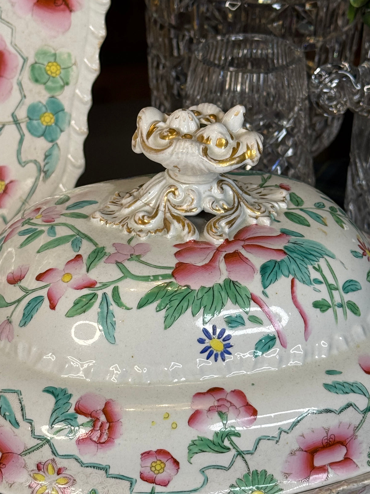 Antique Hicks & Meigh Stone China 6-Piece Tureen & Platter Serving Set | English Staffordshire | Circa 1820