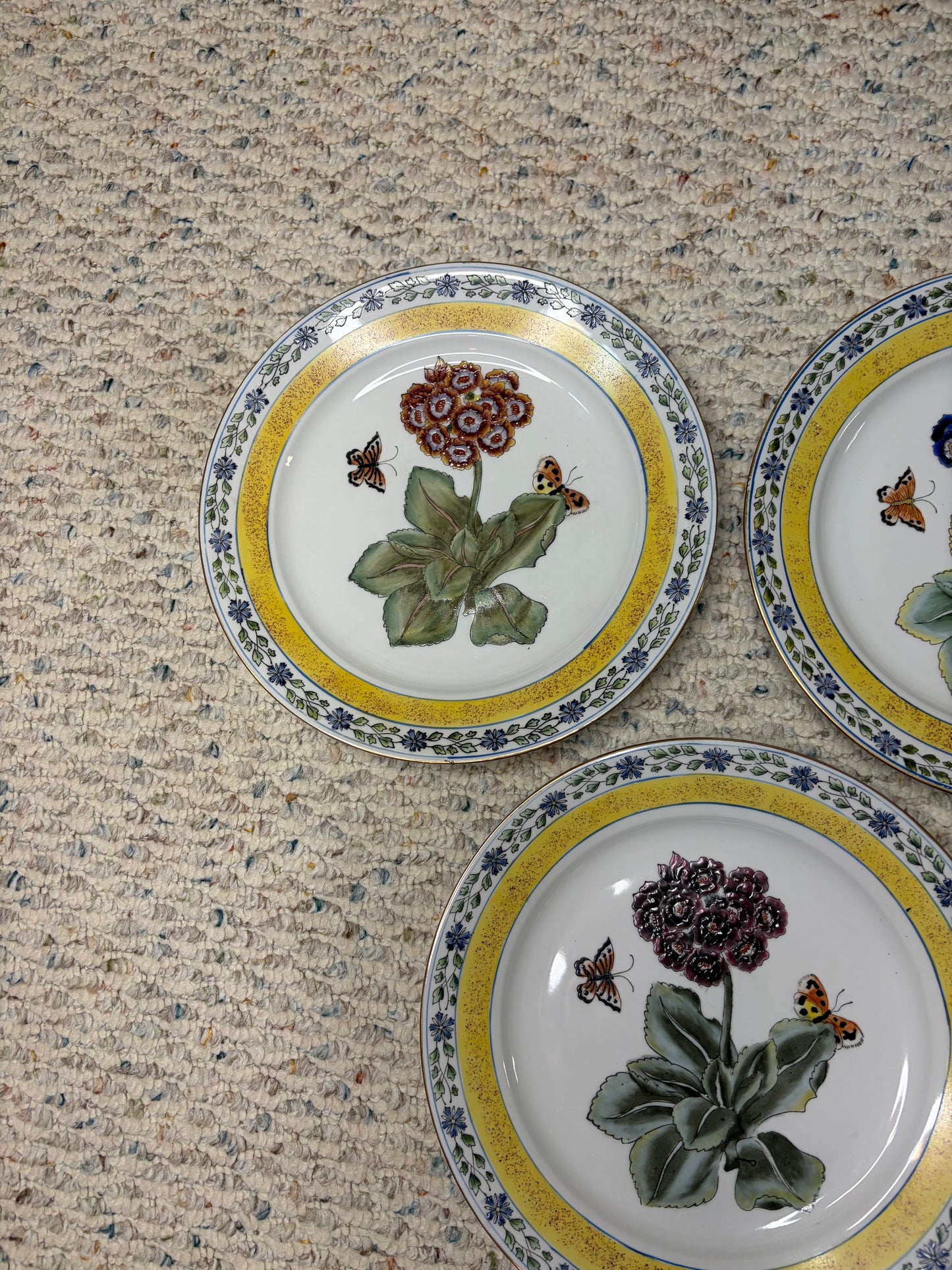 Beautiful butterflies and florals set of decorative plates! Instant plate wall!