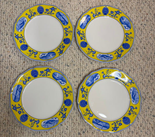 Stunning Lynn Chase Costa Azzurra dinner plates set of 4!