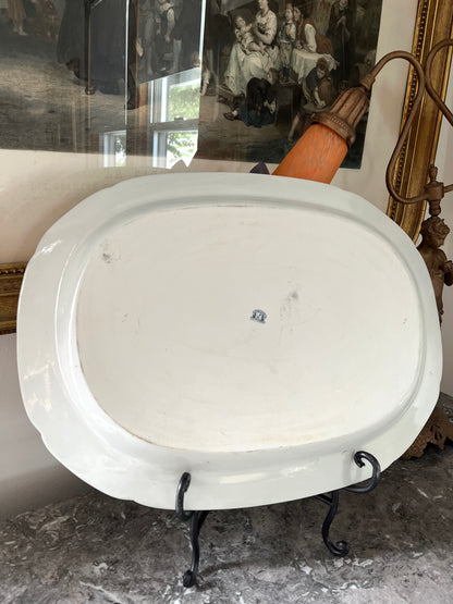 Live 07/28 Xlarge Rare Early Davenport Stone China Imari Platter | Anchor Mark | Circa 1805–1820 | 20”