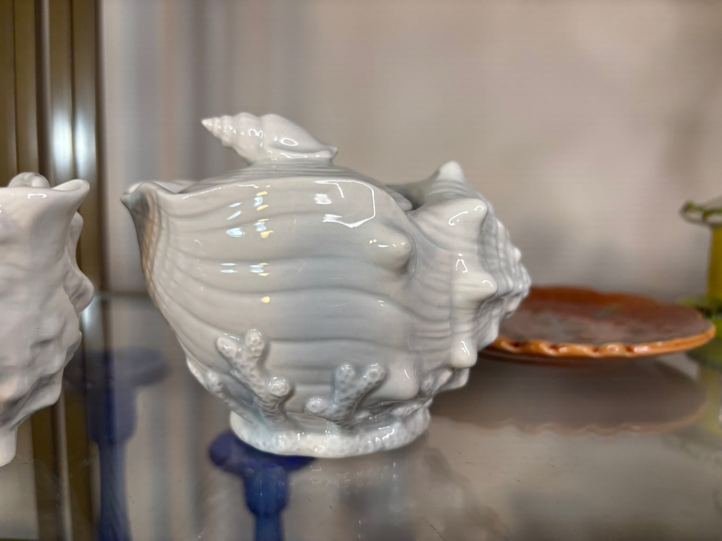 Lovely Fitz and Floyd creamer and lidded bowl set!
