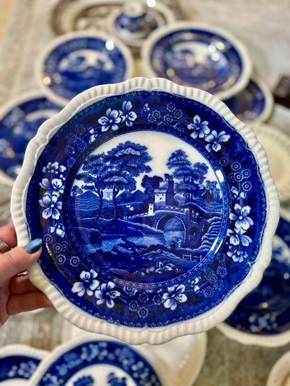 Antique Copeland Spode Tower Blue 12.5” Chop Plate / Round Platter | July 1924