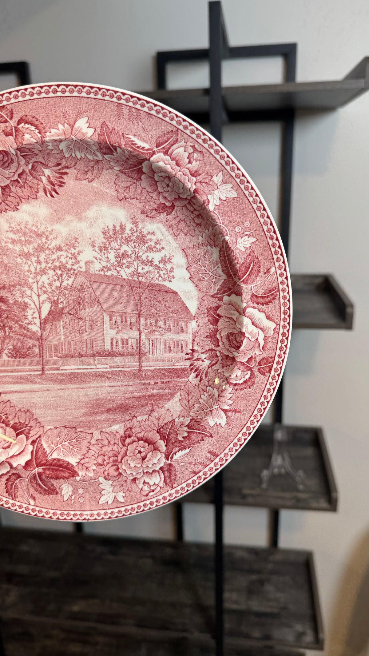 Vintage The Webb house for red transfer Ware plate