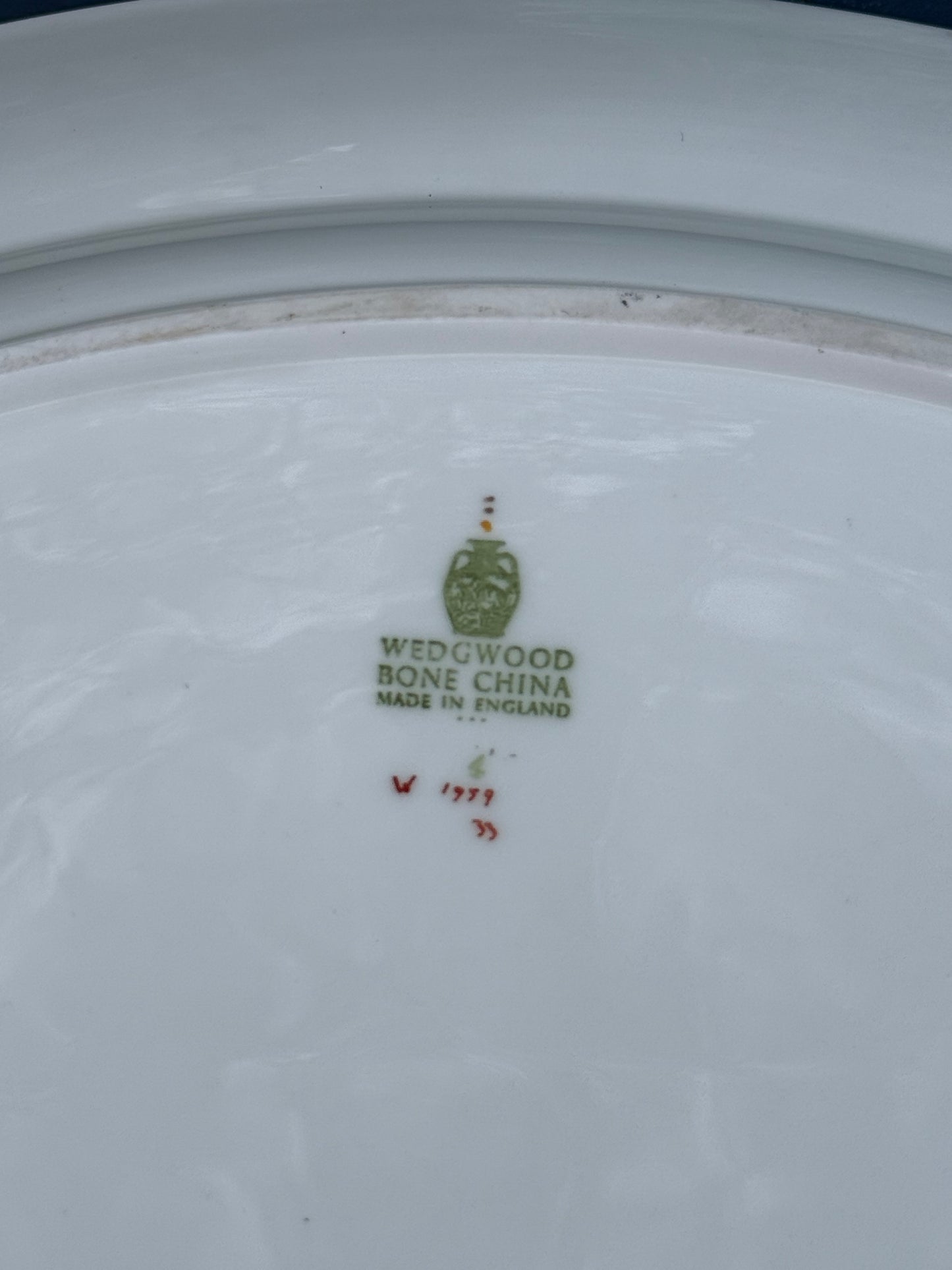 RESERVED - Vintage Wedgwood "Swallow" Platter with Green Trim | Discontinued Pattern | c.1950 | Style DA4510