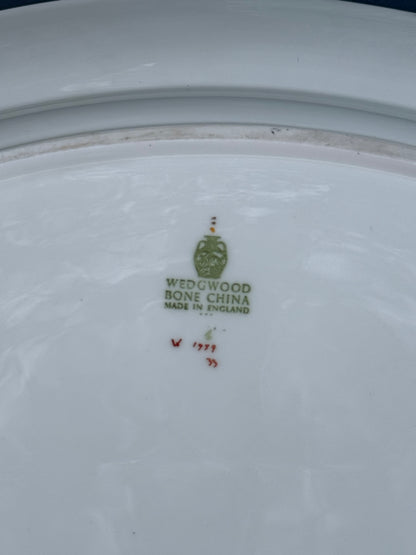 RESERVED - Vintage Wedgwood "Swallow" Platter with Green Trim | Discontinued Pattern | c.1950 | Style DA4510