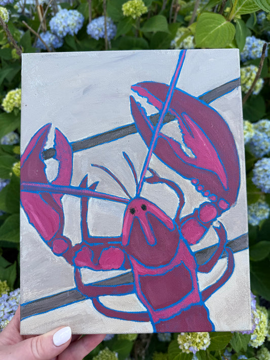 Original Lobster Painting on Canvas