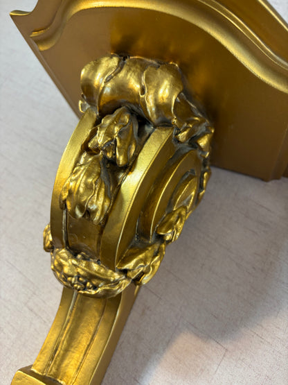 Gorgeous ornate gold sconces pair!