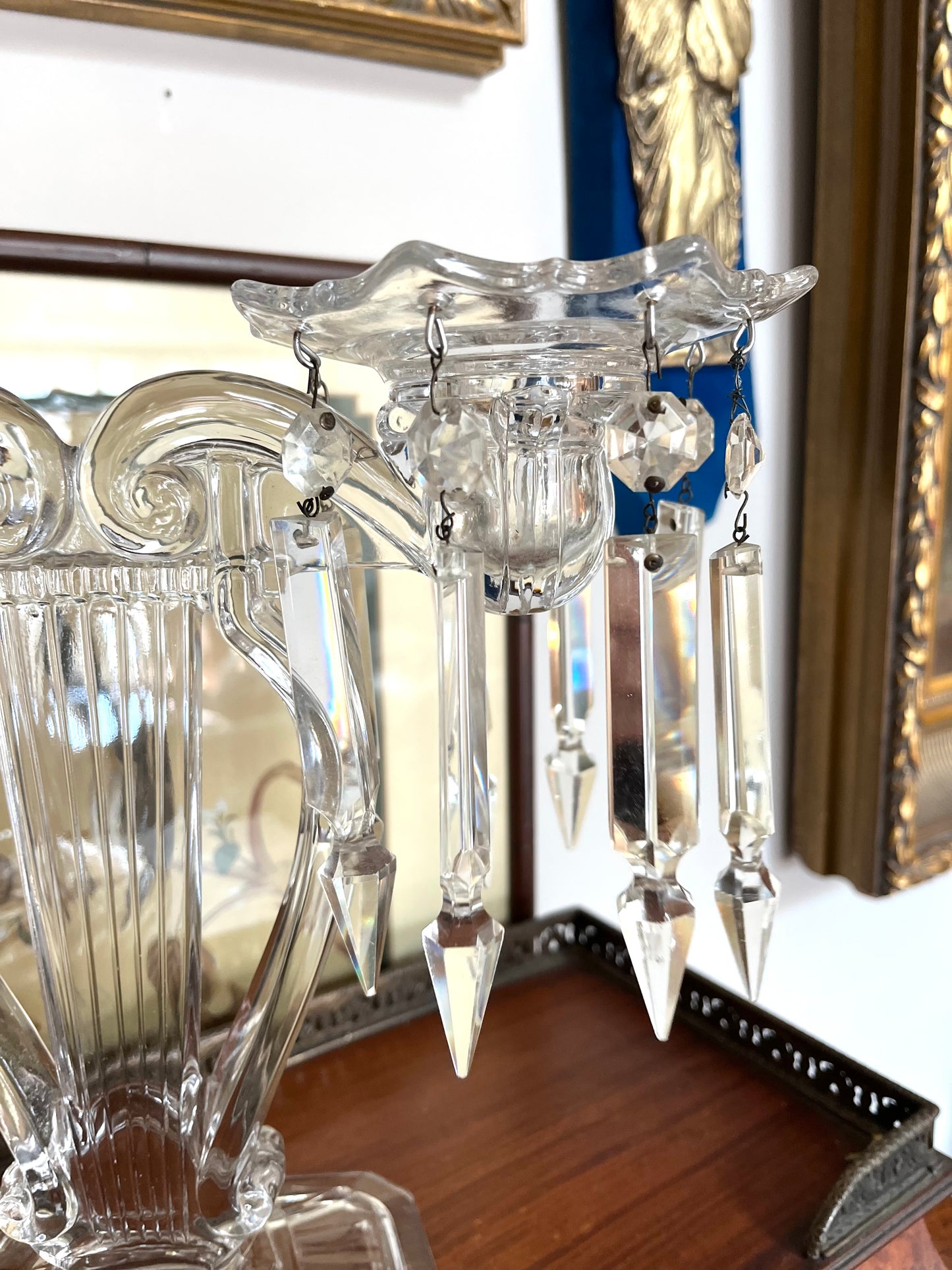 Extraordinary Cambridge Musical Lyre Shaped 2 Arm Candelabrum