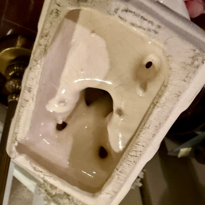 Statuesque vintage Asian chinoiserie horse centerpiece statue 9 in hi