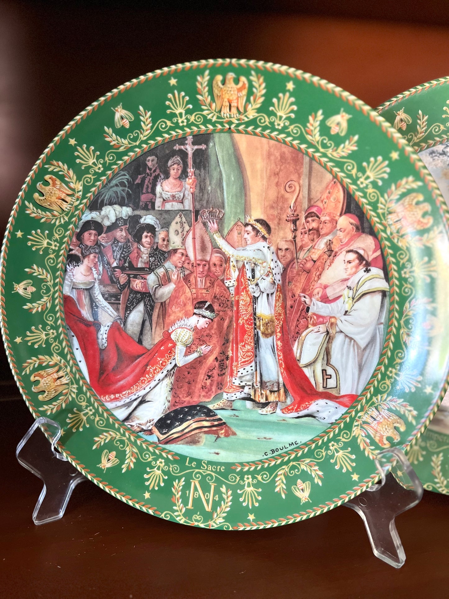 Colorful Set Of 4 Limoges Limited Edition Napoleon and Josephine Wall Plates