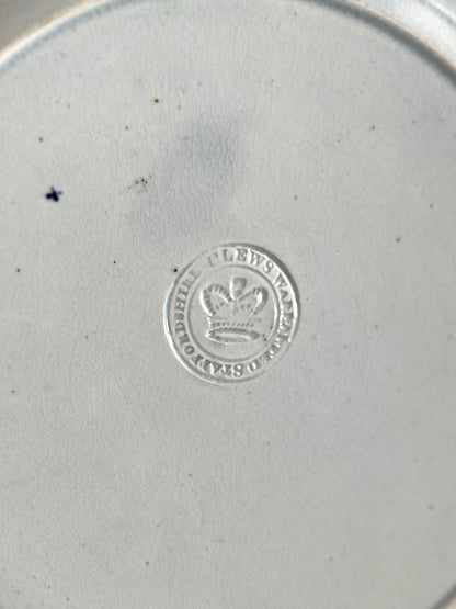 RESERVED - CGHOLL - Live 08/04 Early 1800’s Dark Historical Blue Plate - General Lafayette’s Landing - Clews Impressed Warranted Stamp - Mint Condition - Estate Collection
