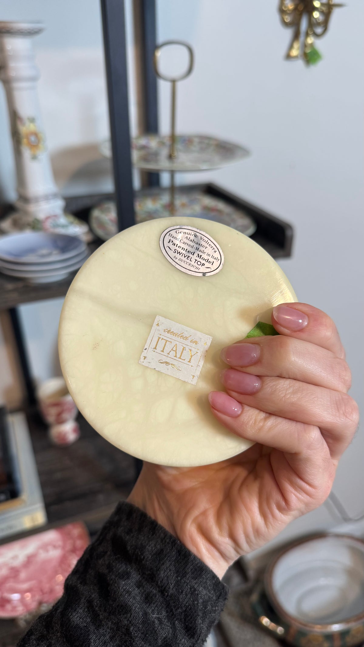 Alabaster trinket dish
