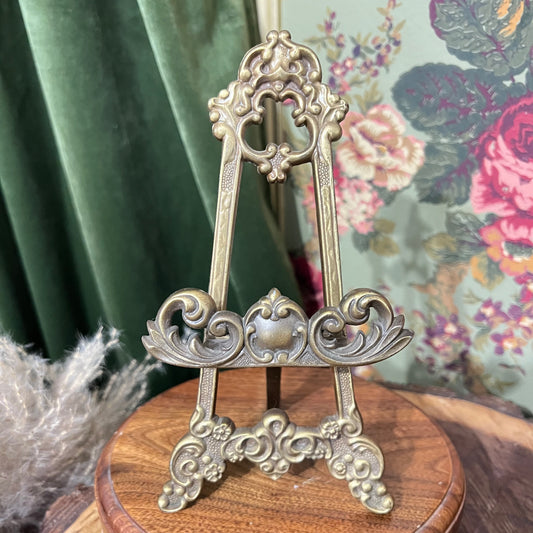 For Tara - Brass Small Ornate Easel 8” tall