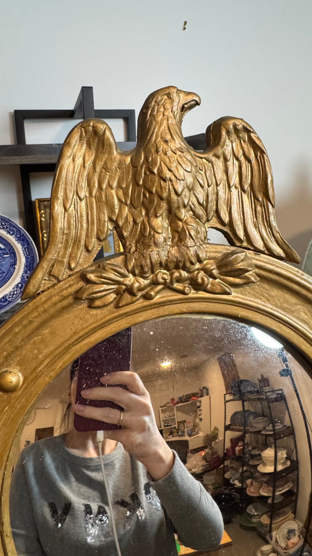 Federal mirror convex glass 13”