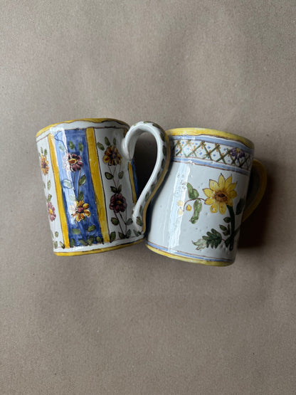 Hand-Painted Portuguese Ceramic Mug – F.F. Marques, Alcobaça