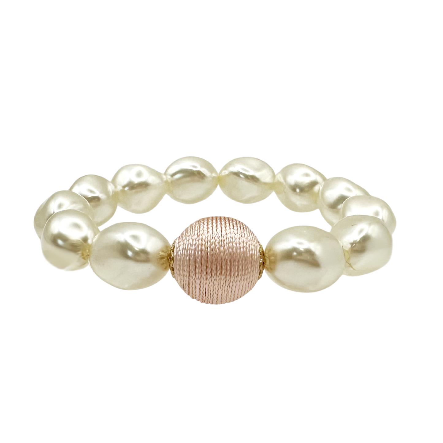 Bracelet – Pearl & Charm Stretch Bracelet with Caribbean-Inspired Color