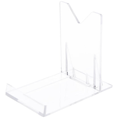 Bard's Clear Acrylic Sliding-Back Adjustable Display Easel: 3.125" H x 2.25" W x 3.5" D
