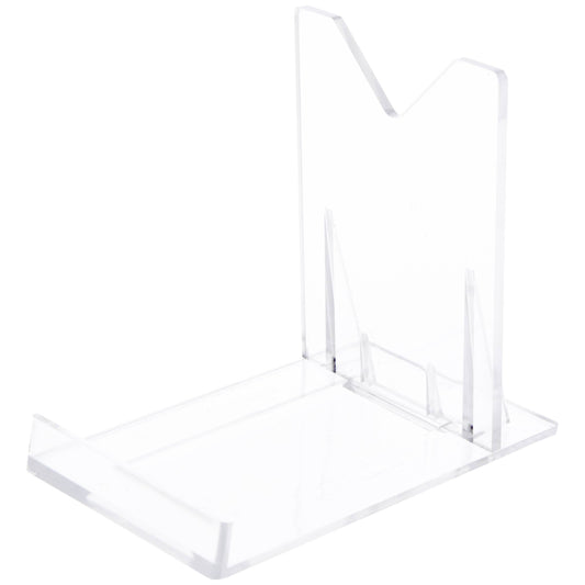 Clear Acrylic Adjustable Display Easel with Sliding Back: 3.125" H x 2.25" W x 3.5" D