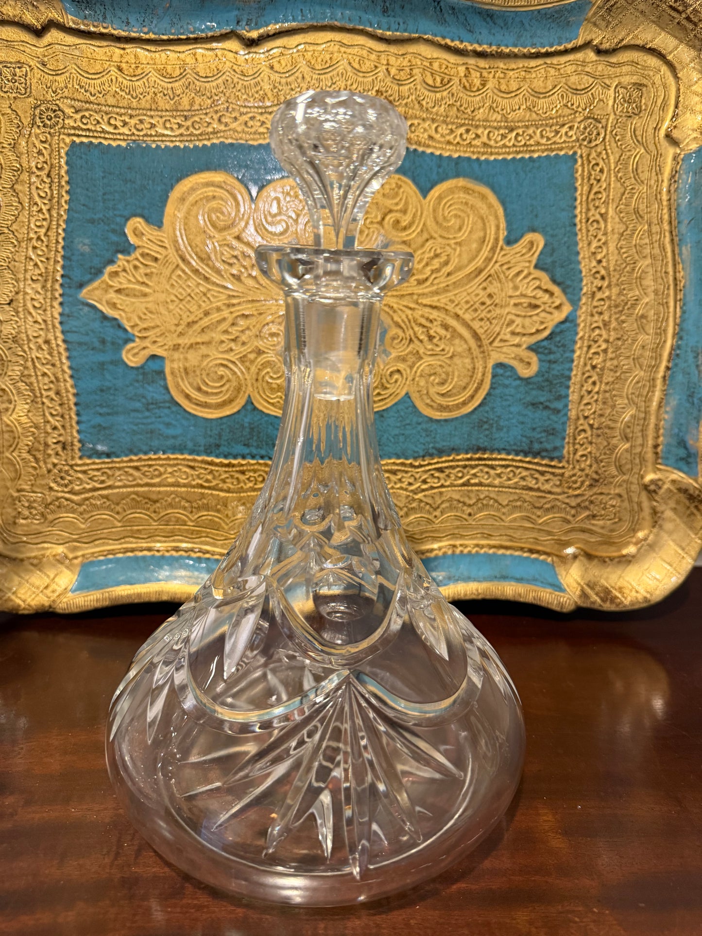 Live 12/2 Reserved - Vintage Signed Goebel Heavy Crystal Decanter