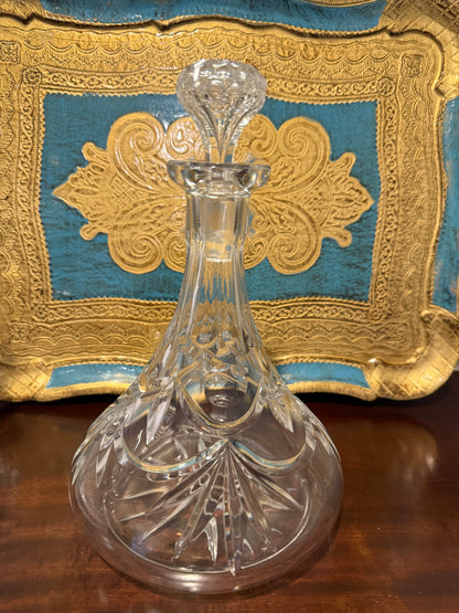 Live 12/2 Reserved - Vintage Signed Goebel Heavy Crystal Decanter