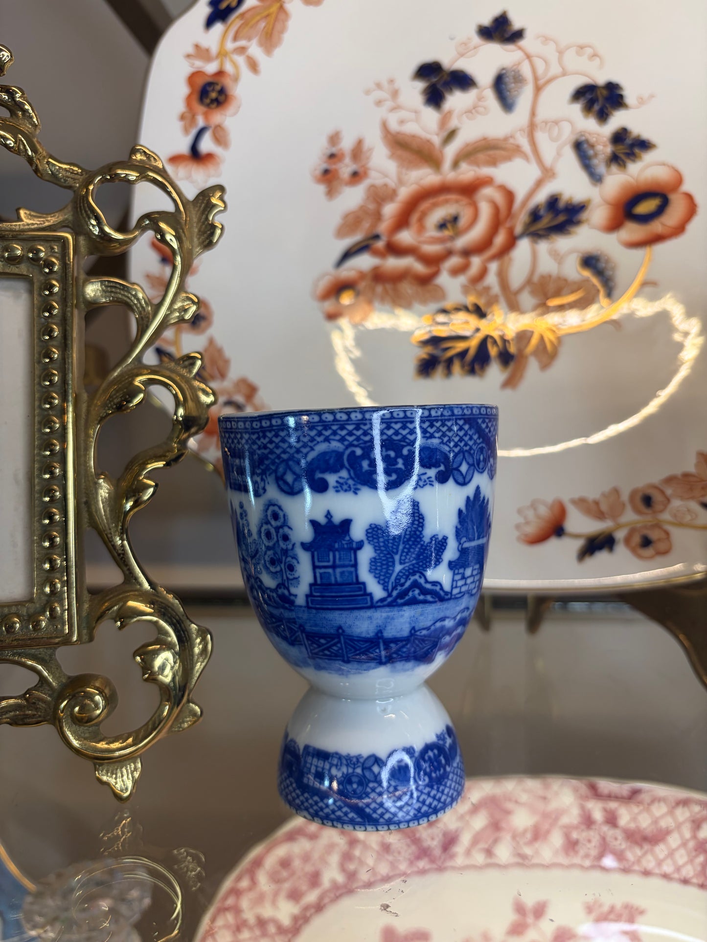 Blue Willow egg cup!