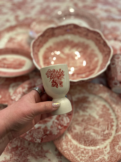 Johnson Brothers “Old Britain Castles” Pink Double Egg Cup | England, c. 1930s–1940s