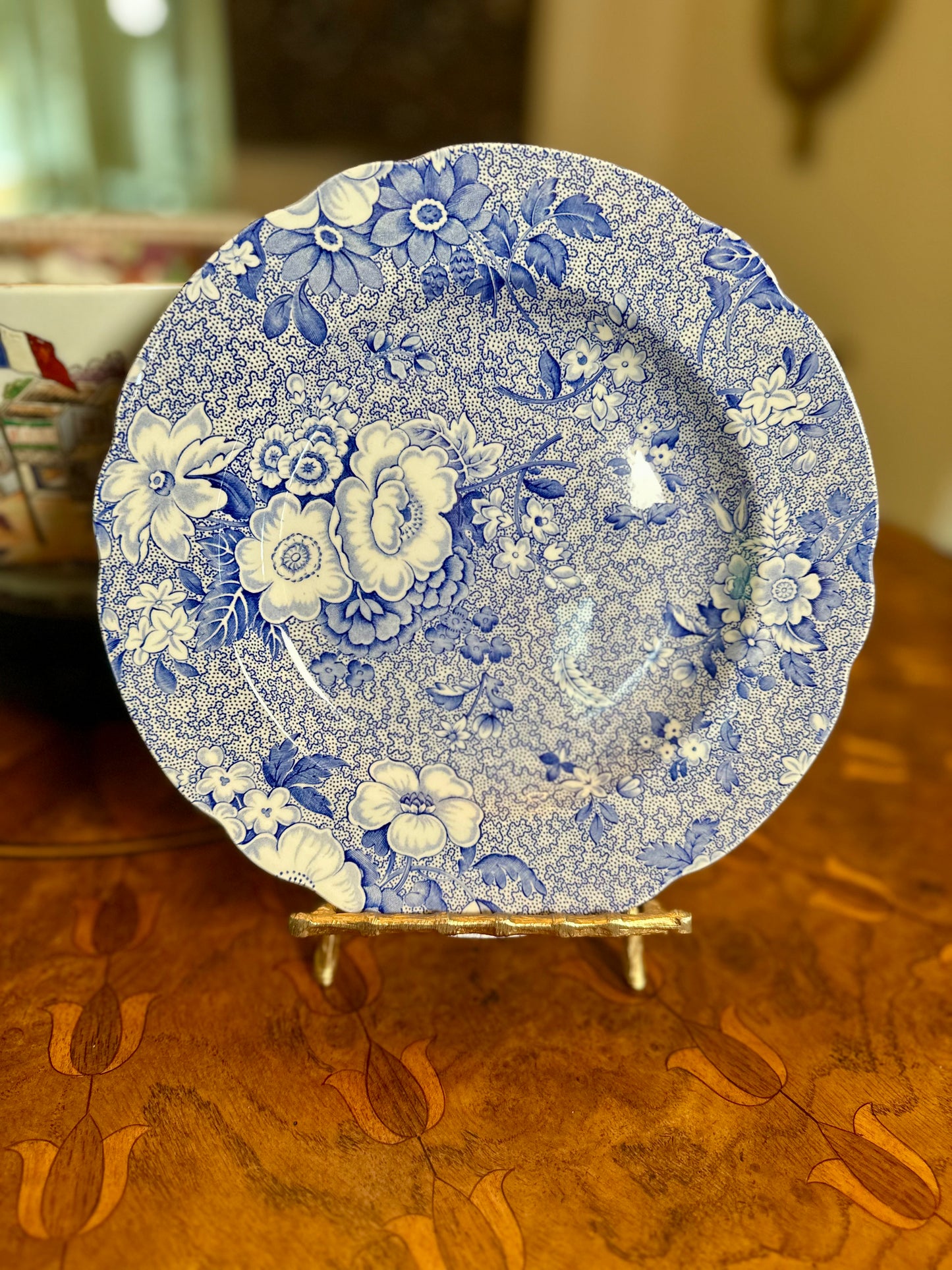 Spode Blue Room Collection Luncheon Plates | 4 Total, 3 Designs, Each Sold Separately