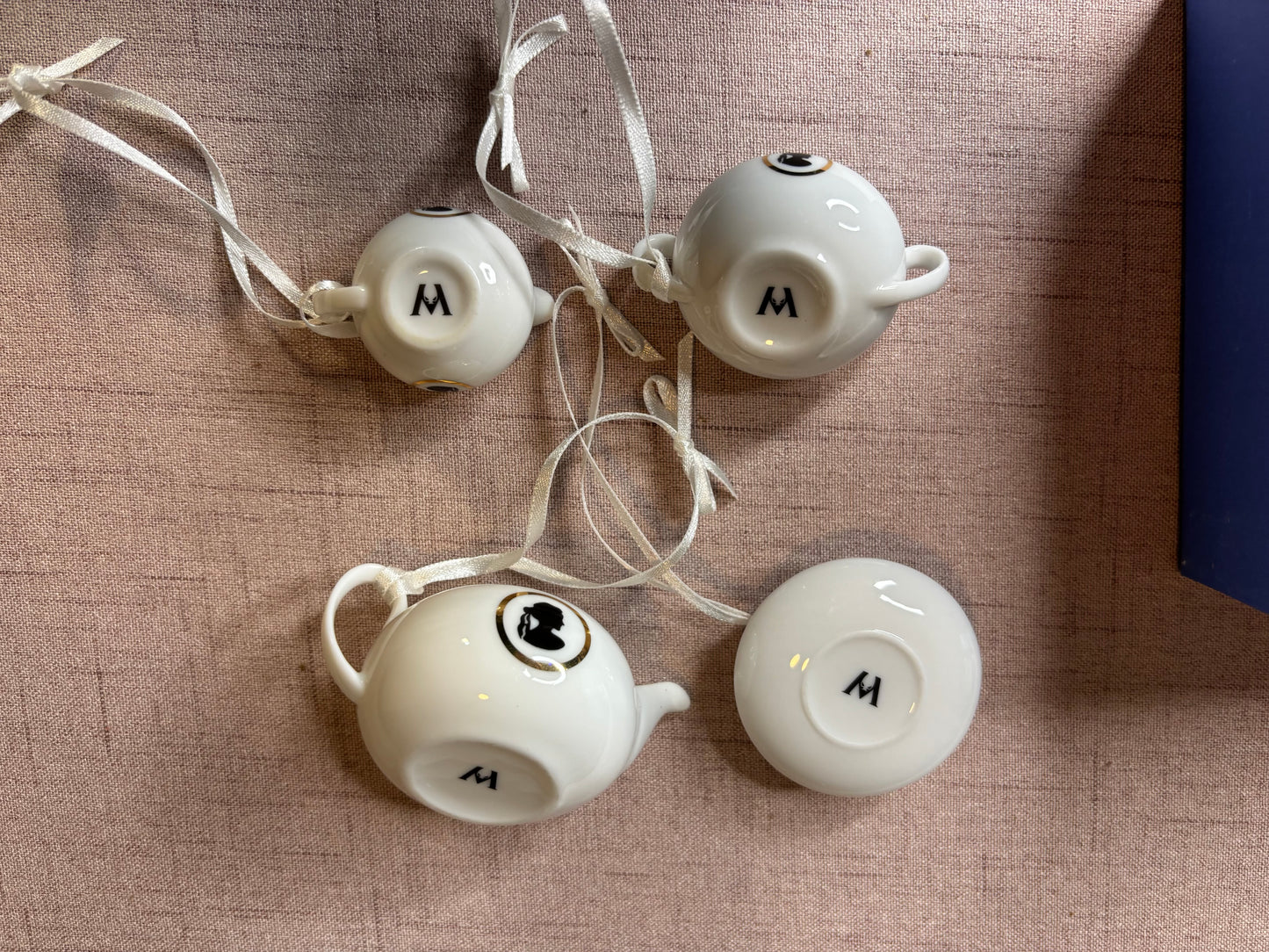 Wedgwood Tea-set ornaments in original box!