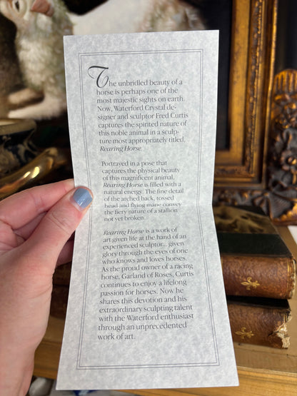 Waterford Crystal Rearing Horse in original box!