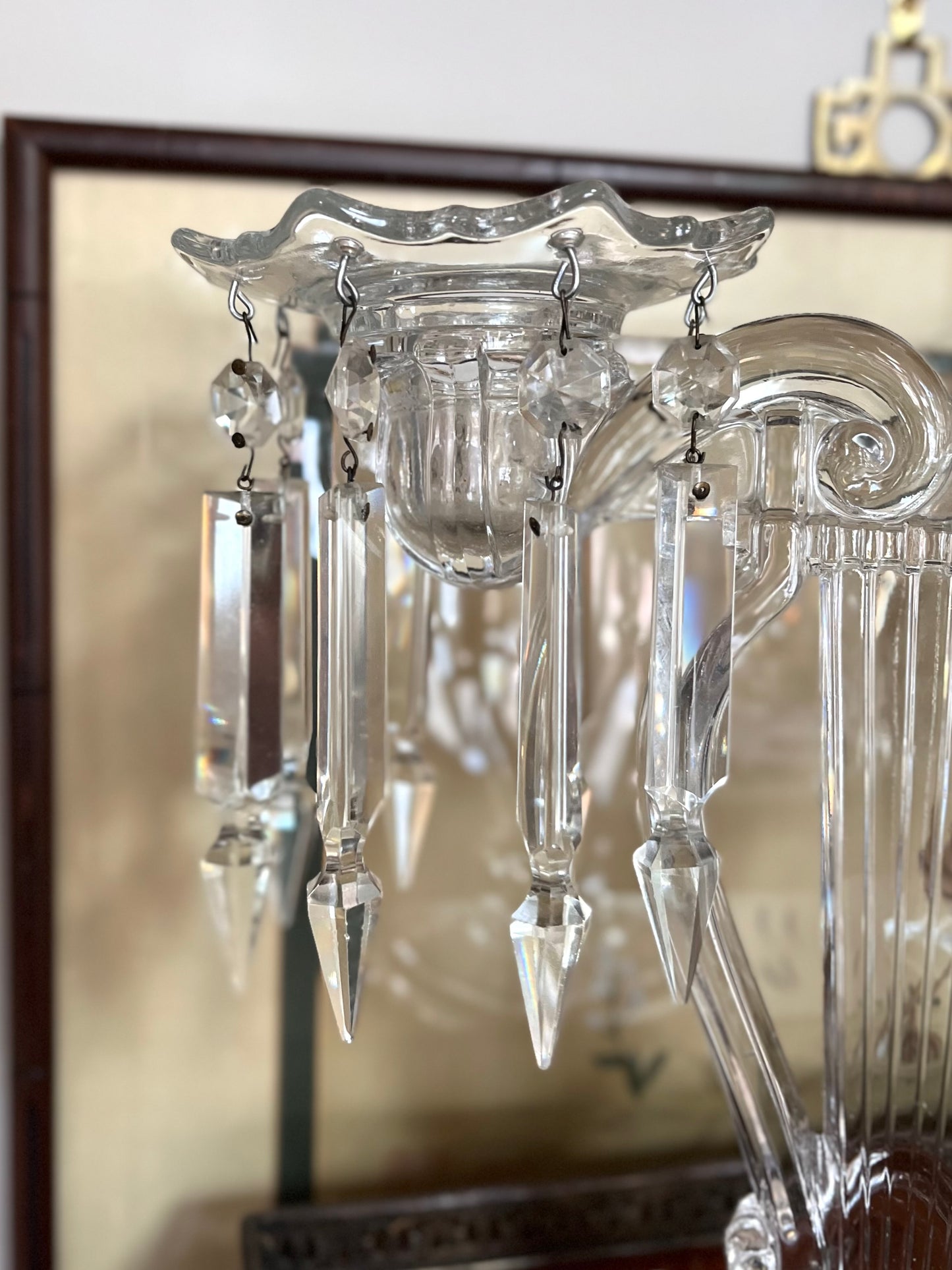 Extraordinary Cambridge Musical Lyre Shaped 2 Arm Candelabrum