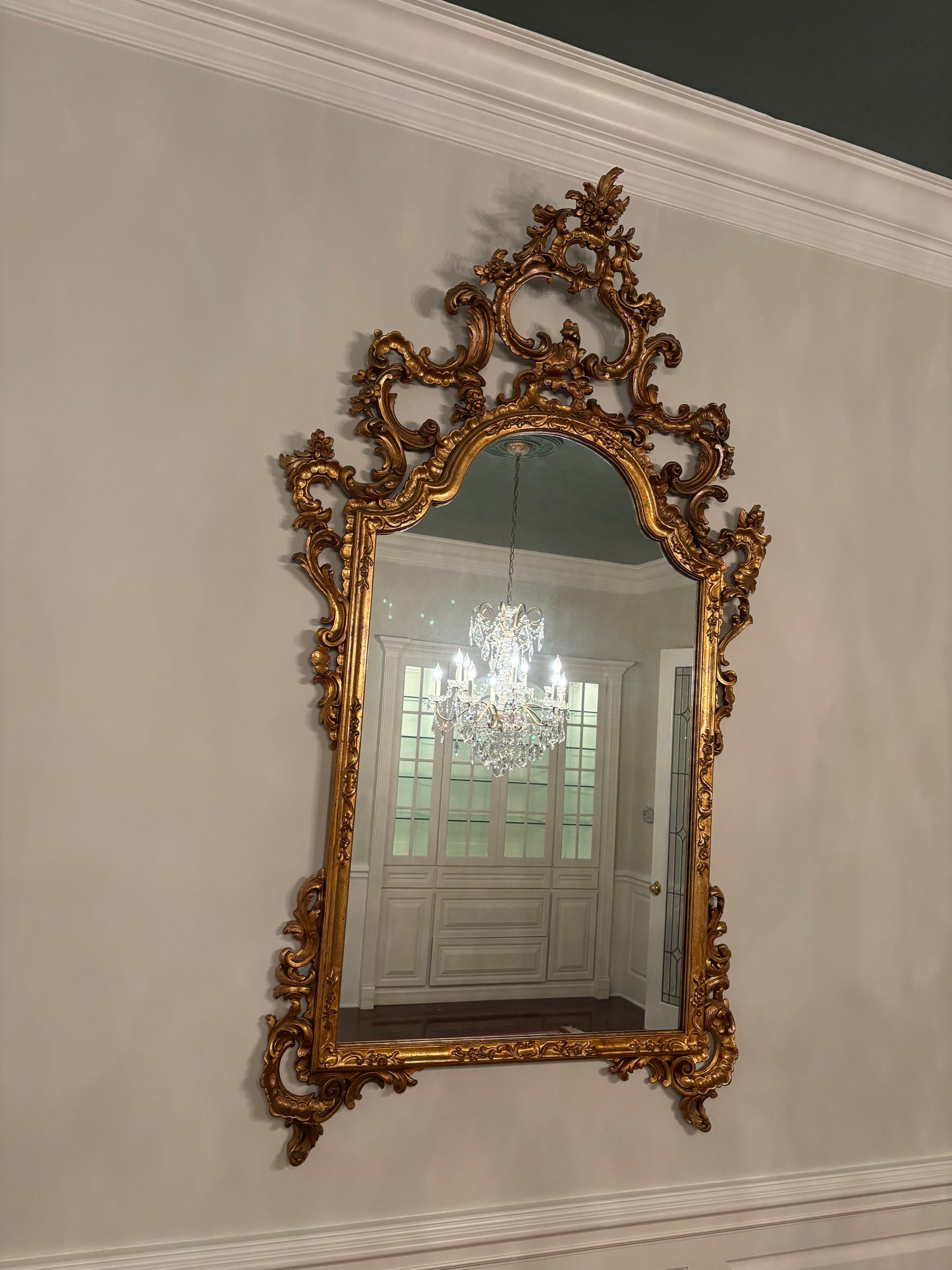 Italian LaBarge Gilt Wood Mirror 72” x 42.5”