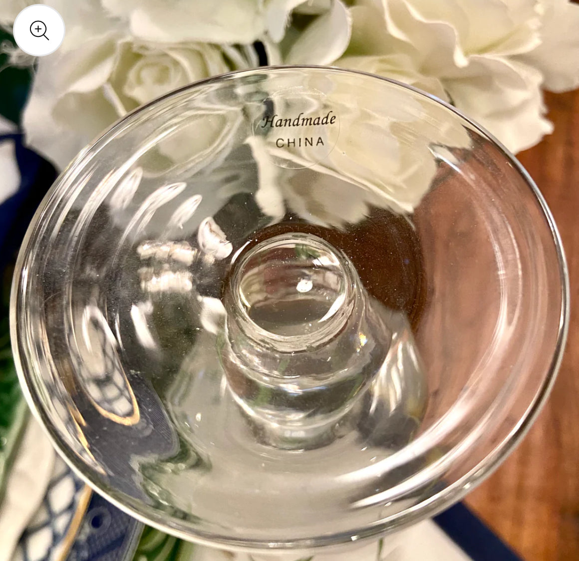 Set of 6 vintage hand painted springtime water goblet wine glasses