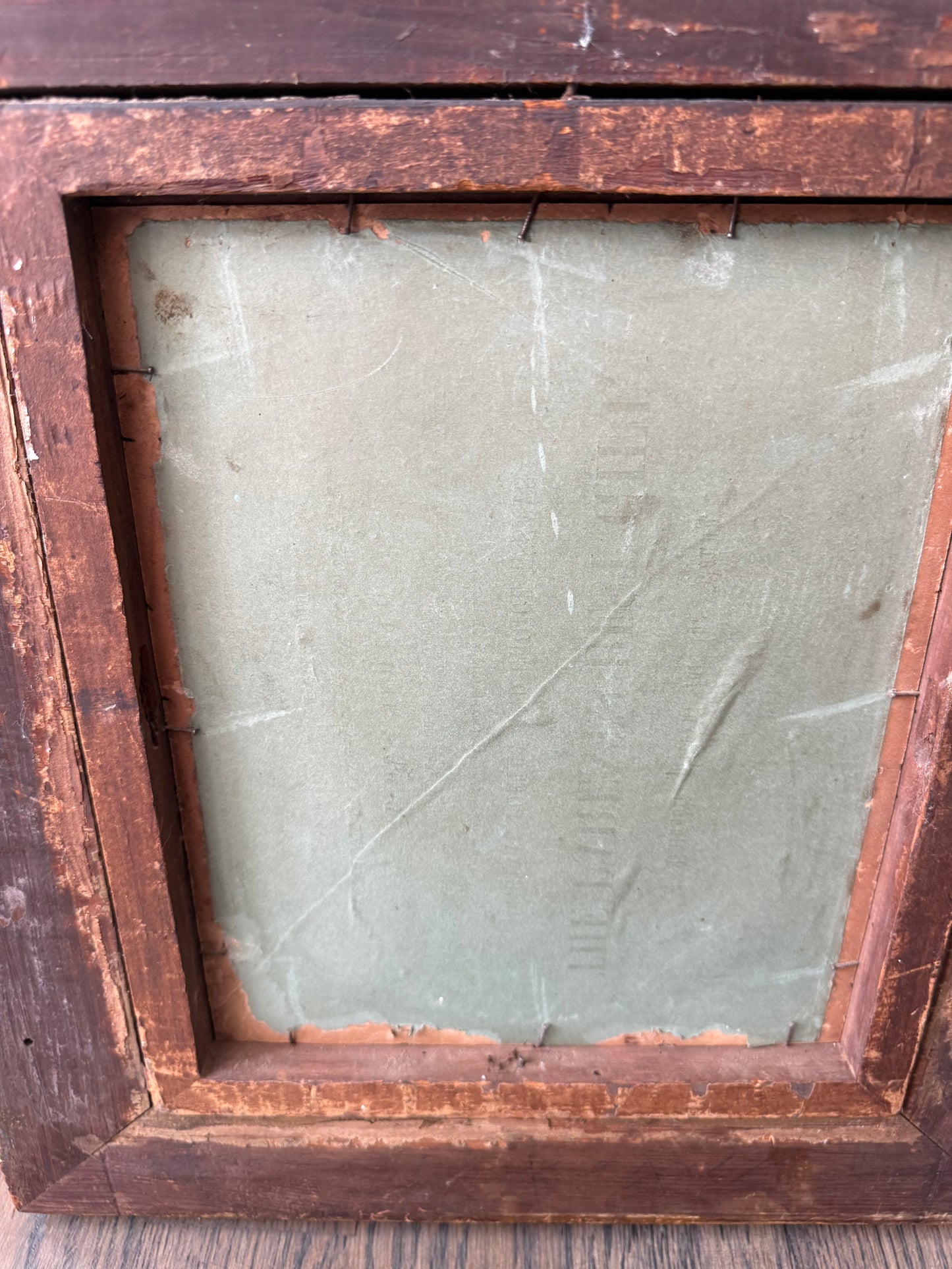 Antique Oil Portrait on Board in Period Giltwood Frame 17x15”