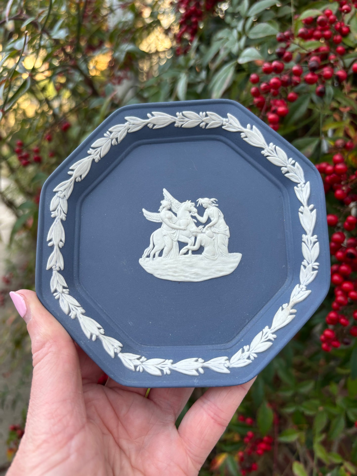 Wedgwood Portland Blue Trinket tray!