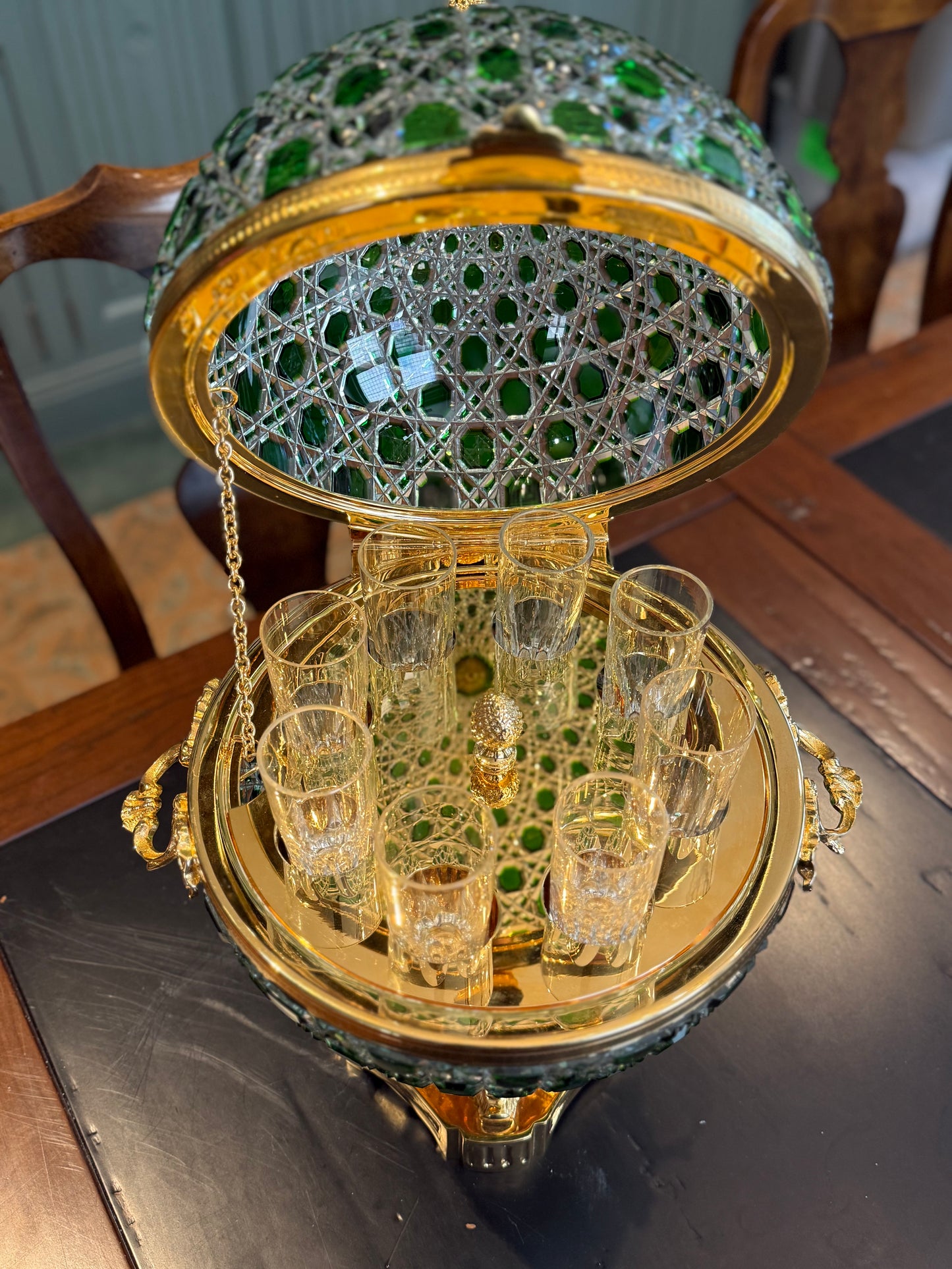 Rare 19.5” Cristal Benito French Crystal Vodka Service Set W/ Certificate of Authenticity & Appraisal | Charitable Offering