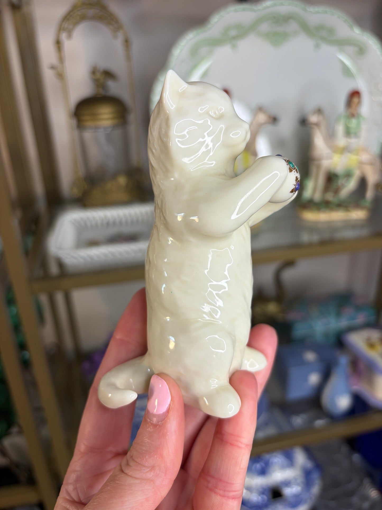 Lenox standing cat with ball!