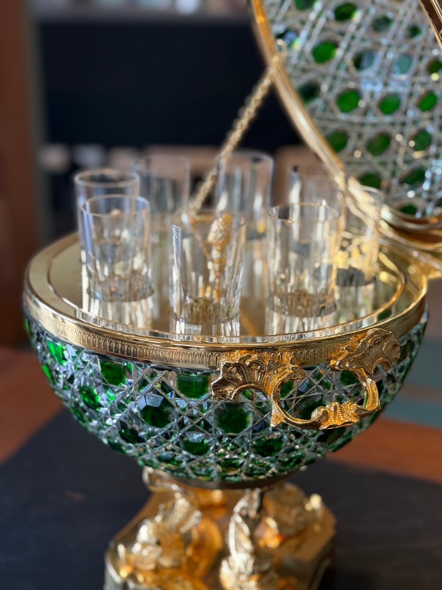 Rare 19.5” Cristal Benito French Crystal Vodka Service Set W/ Certificate of Authenticity & Appraisal | Charitable Offering