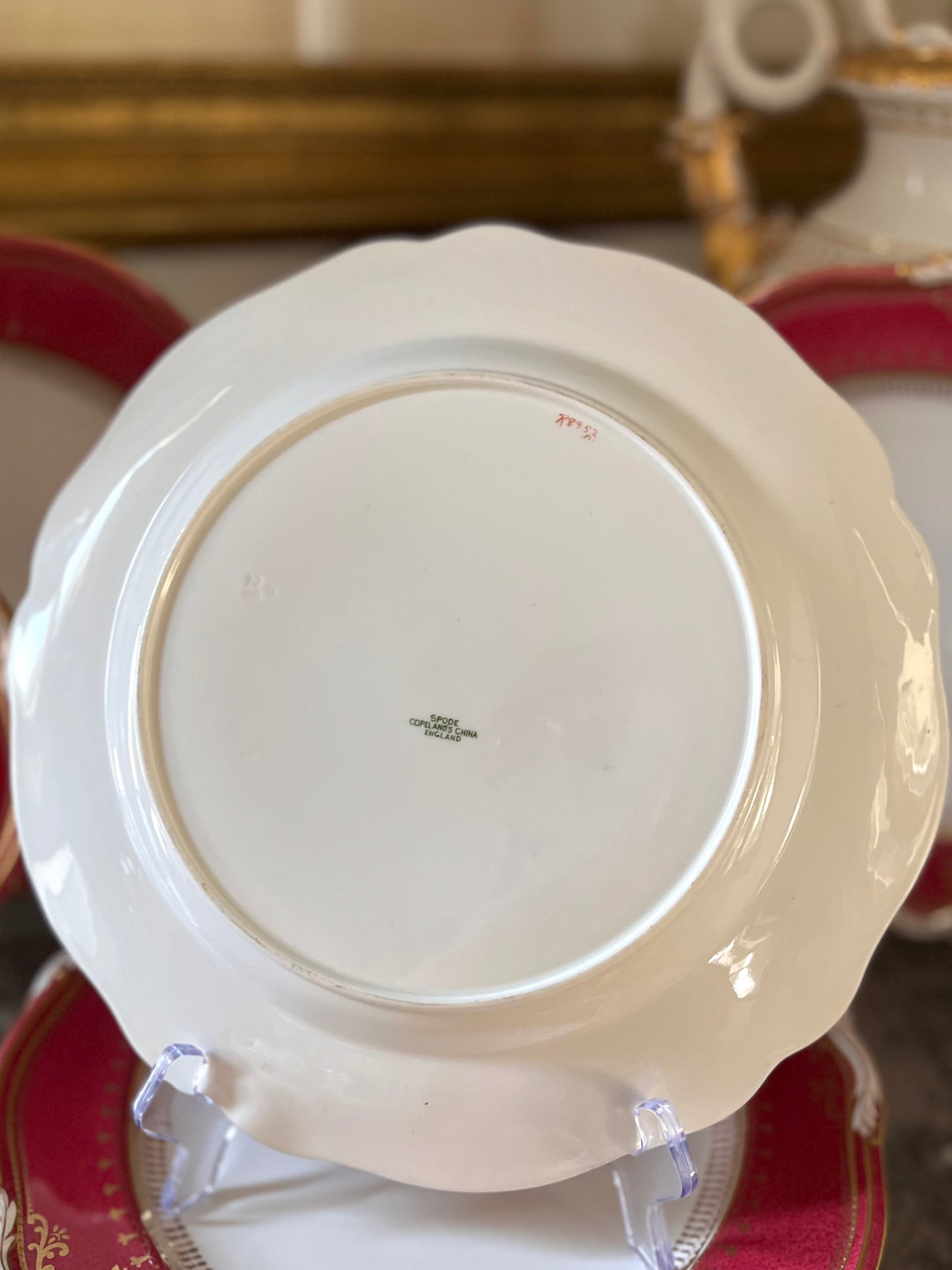 ⚜️Reserved #1 Live 09/08 Stunning Set Of 10 Copeland Raspberry Early 1800’s Dinner Plates