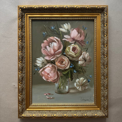 Auction painting floral bouquet