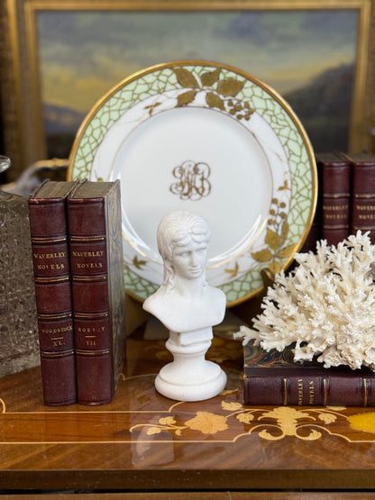 6” Italian White Marble Bust | Classical Sculpture Accent