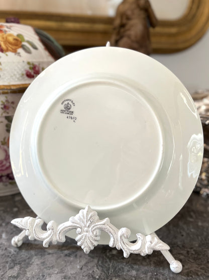 Live 08/04 Last One Of Set Special Price - Bespoke Tiffany & Co. Cobalt — George Jones England Late 19th-Century Pheasant Luncheon Plate 9”