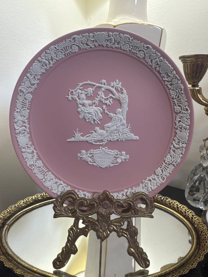 Wedgwood white pink My Valentine plate 1983
