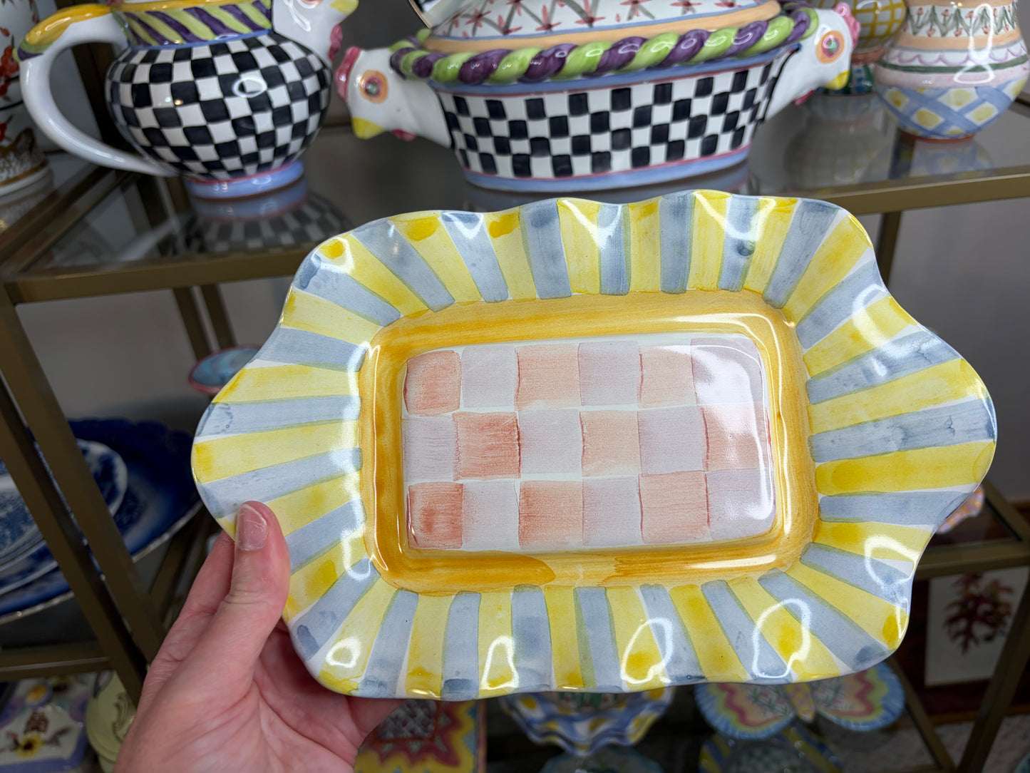 Mackenzie-Childs butter dish!