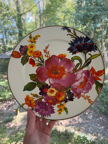 Lovely Mackenzie Childs enamel charger!