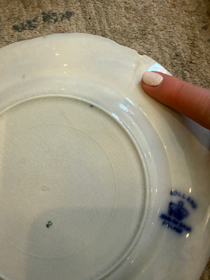 Live 5/26 for Debbie O - Antique Johnson Brothers Flow Blue Set of 4 Salad Plates 8”