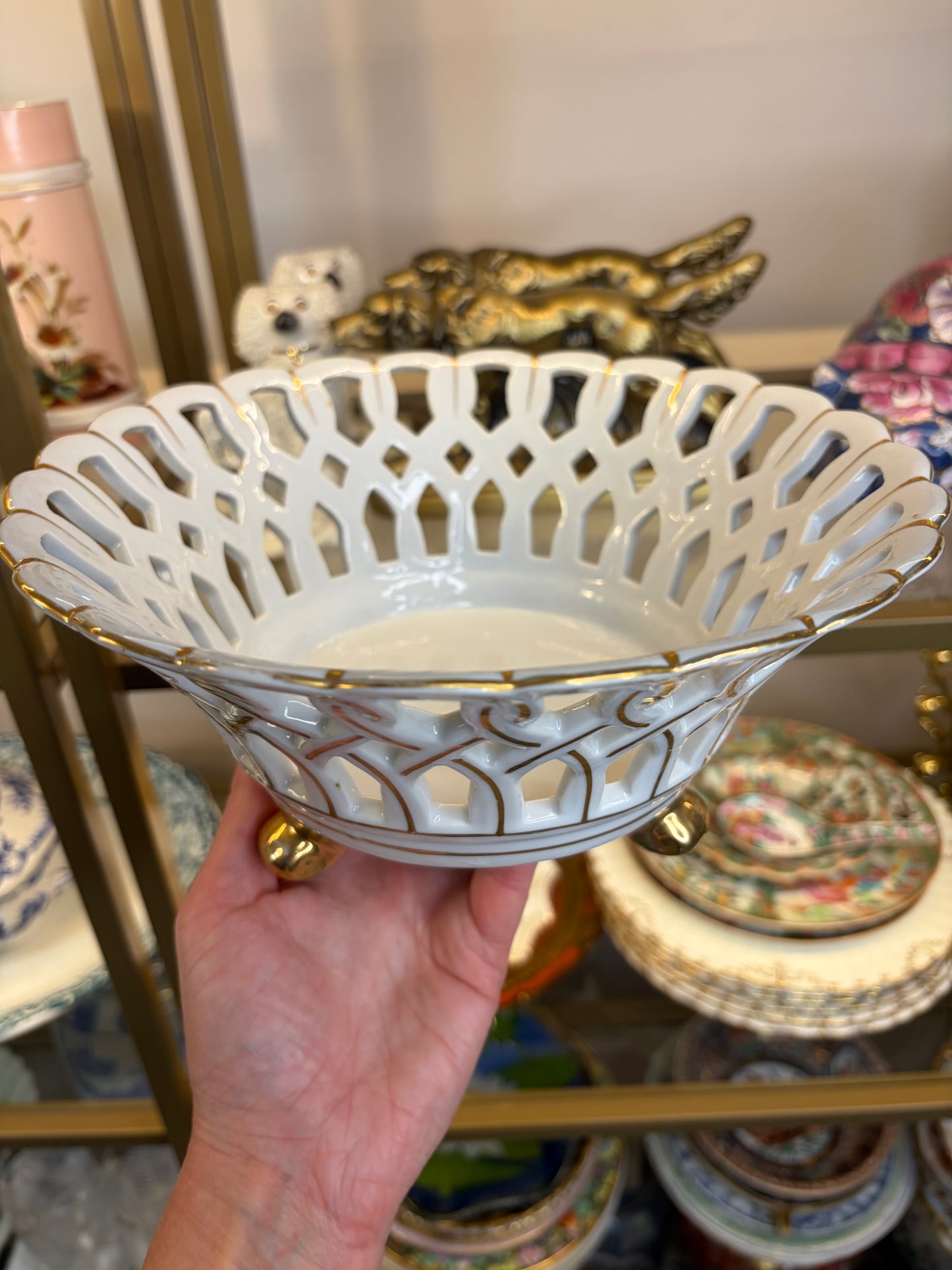 Lovely reticulated Andrea by Sadek footed bowl!